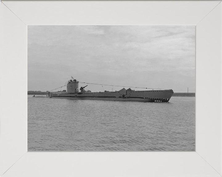 HMS Urtica (P83) Photo Print - Starboard View - Royal Navy V Class Submarine Posters, Prints, & Visual Artwork Hampshire Prints 10 x 8 White Frame No
