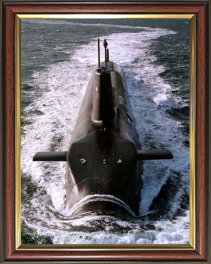 HMS Vanguard (S28) Photo Print - At Sea 1992 - Royal Navy Vanguard Class Submarine Posters, Prints, & Visual Artwork Hampshire Prints 10 x 8 Classic Frame No