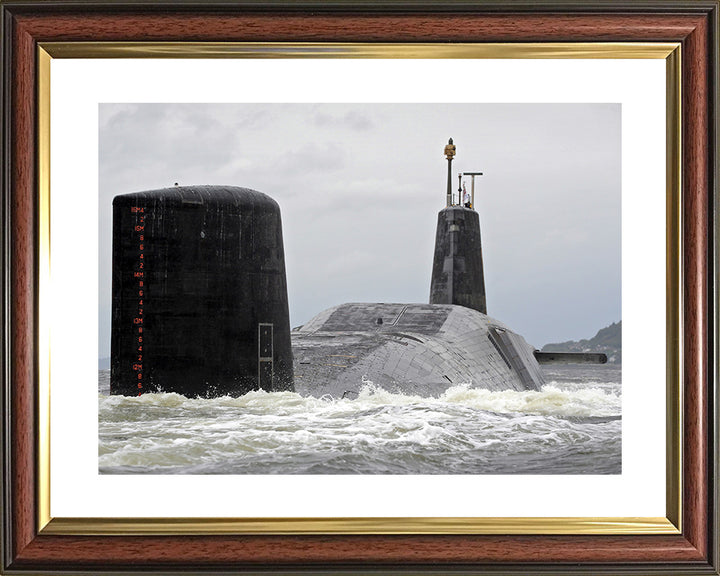 HMS Vanguard (S28) Photo Print - Low Starboard Quarter View - Royal Navy Vanguard Class Submarine Posters, Prints, & Visual Artwork Hampshire Prints 10 x 8 Classic Frame Yes