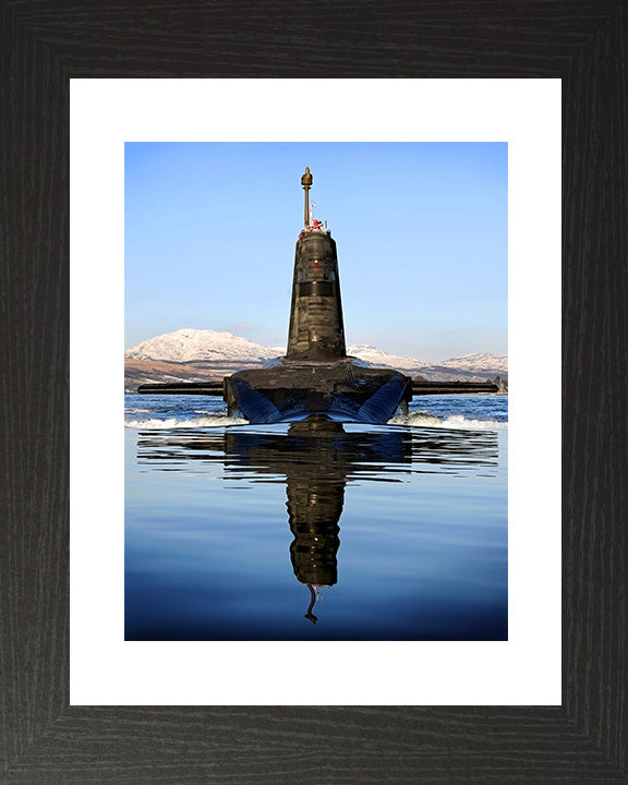 HMS Vengeance (S31) Photo Print - Low Bow View - Royal Navy Vanguard Class Submarine Posters, Prints, & Visual Artwork Hampshire Prints 10 x 8 Black Frame Yes