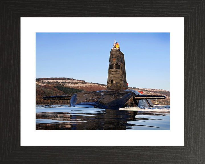 HMS Vengeance (S31) Photo Print - Port Bow View - Royal Navy Vanguard Class Submarine Posters, Prints, & Visual Artwork Hampshire Prints 10 x 8 Black Frame Yes