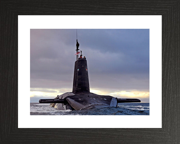 HMS Vengeance (S31) Photo Print - Starboard Bow View - Royal Navy Vanguard Class Submarine Posters, Prints, & Visual Artwork Hampshire Prints 10 x 8 Black Frame Yes