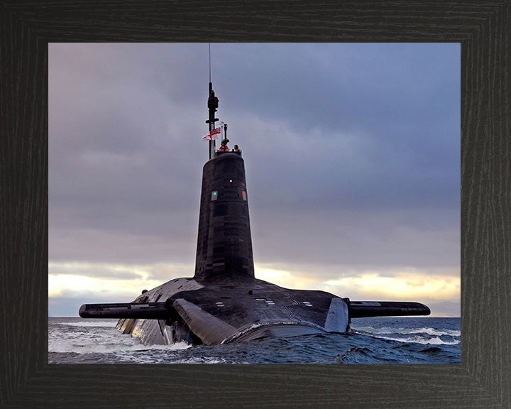 HMS Vengeance (S31) Photo Print - Starboard Bow View - Royal Navy Vanguard Class Submarine Posters, Prints, & Visual Artwork Hampshire Prints 10 x 8 Black Frame No
