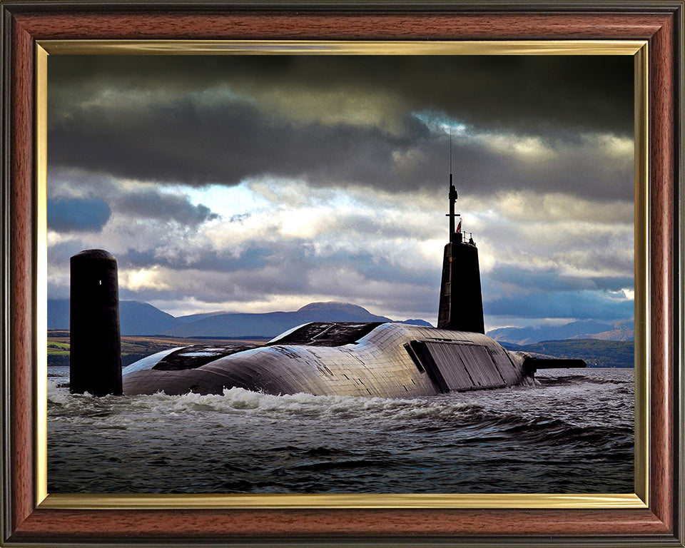 HMS Vengeance (S31) Photo Print - Starboard Quarter View - Royal Navy Vanguard Class Submarine Posters, Prints, & Visual Artwork Hampshire Prints 10 x 8 Classic Frame No