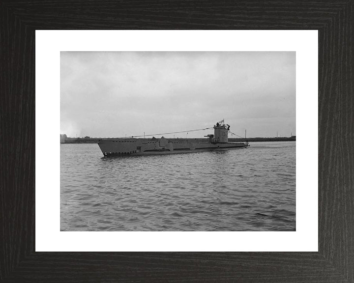 HMS Venturer (P68) Photo Print - Port Side View - Royal Navy V Class Submarine Posters, Prints, & Visual Artwork Hampshire Prints 10 x 8 Black Frame Yes