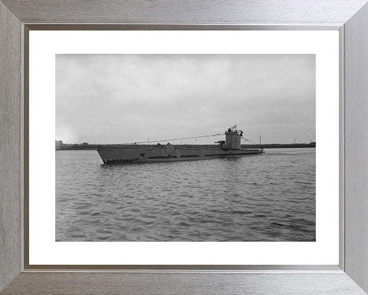 HMS Venturer (P68) Photo Print - Port Side View - Royal Navy V Class Submarine Posters, Prints, & Visual Artwork Hampshire Prints 10 x 8 Silver Frame Yes