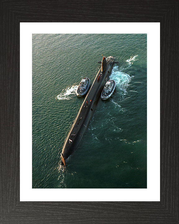 HMS Victorious (S29) Photo Print - Brest 2000 - Royal Navy Vanguard Class Submarine Posters, Prints, & Visual Artwork Hampshire Prints 10 x 8 Black Frame Yes