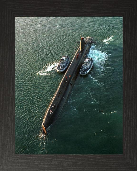 HMS Victorious (S29) Photo Print - Brest 2000 - Royal Navy Vanguard Class Submarine Posters, Prints, & Visual Artwork Hampshire Prints 10 x 8 Black Frame No