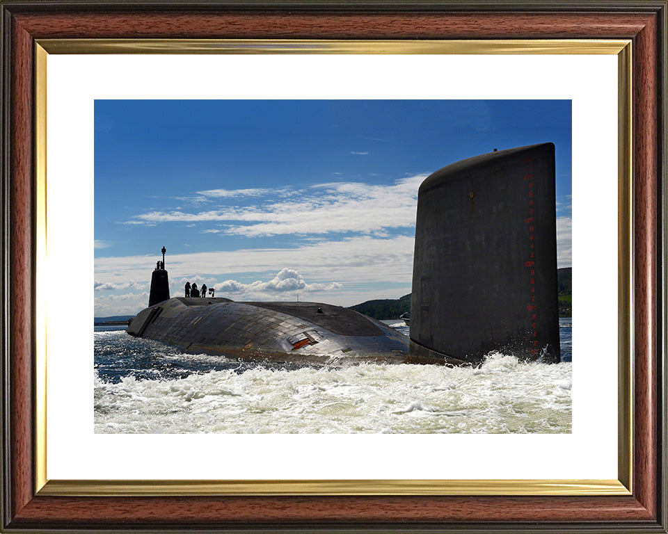HMS Victorious (S29) Photo Print - Port Quarter View - Royal Navy Vanguard Class Submarine Posters, Prints, & Visual Artwork Hampshire Prints 10 x 8 Classic Frame Yes