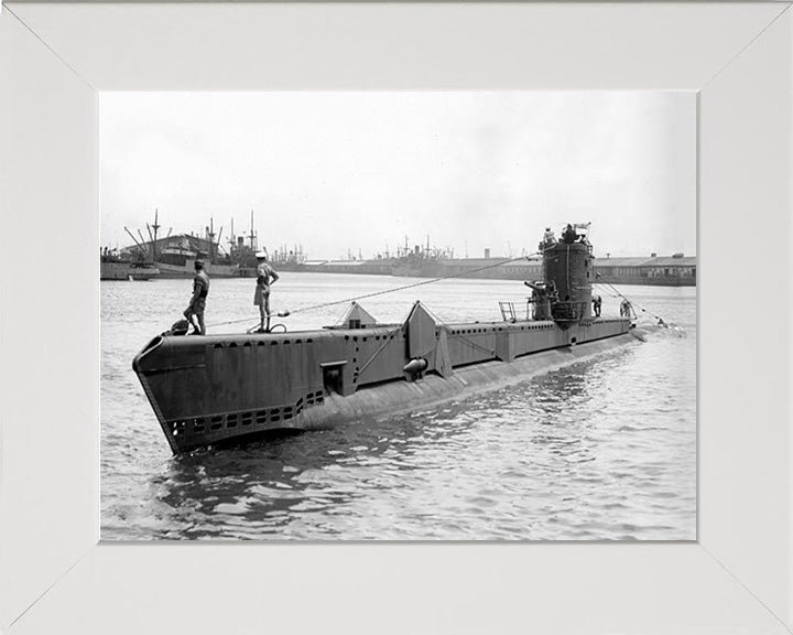 HMS Voracious (P78) Photo Print - Port Side View - Royal Navy V Class Submarine Posters, Prints, & Visual Artwork Hampshire Prints 10 x 8 White Frame No