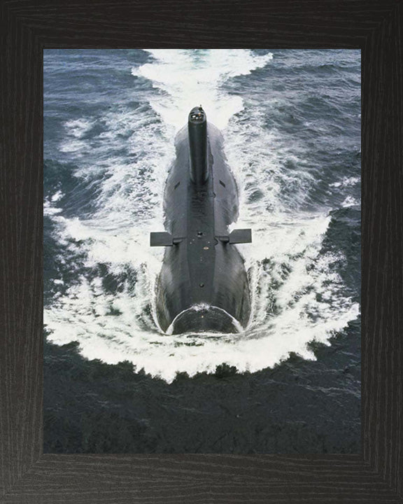 HMS Warspite (S103) Valiant Class Submarine Photo Print Bow View Royal Navy Wall Art Naval Decor Posters, Prints, & Visual Artwork Hampshire Prints 10 x 8 Black Frame No