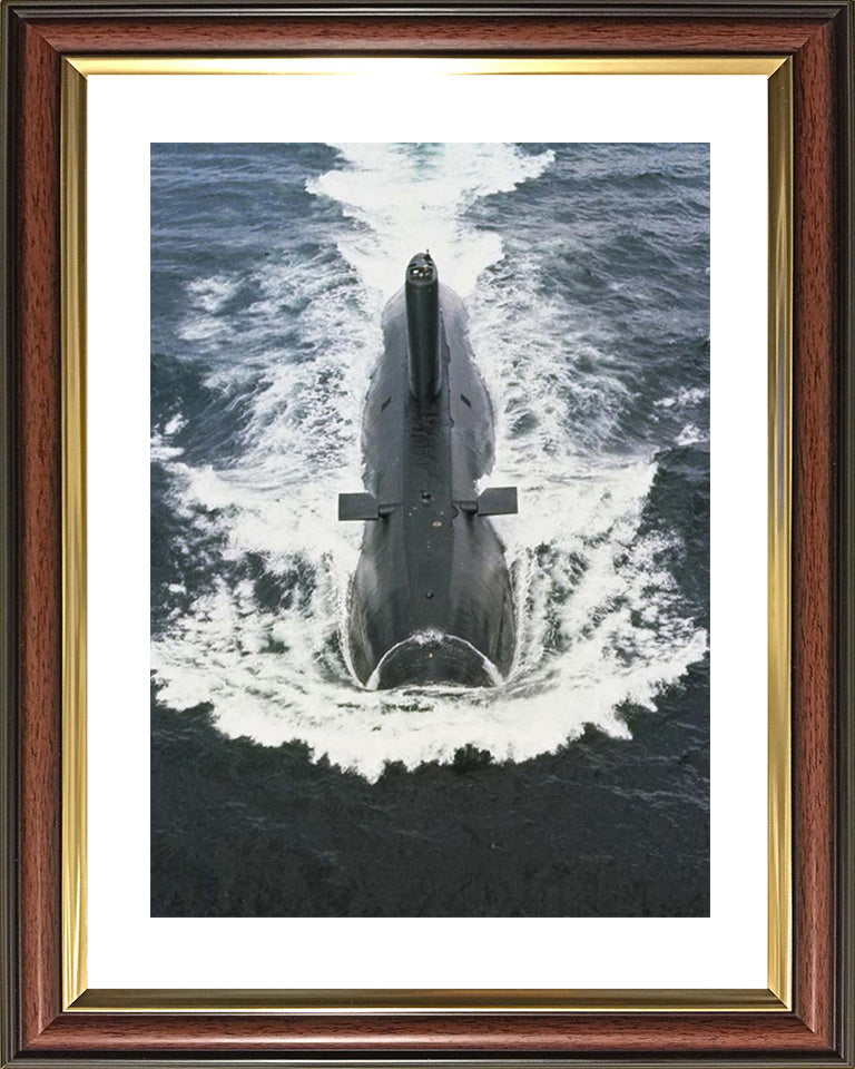 HMS Warspite (S103) Valiant Class Submarine Photo Print Bow View Royal Navy Wall Art Naval Decor Posters, Prints, & Visual Artwork Hampshire Prints 10 x 8 Classic Frame Yes
