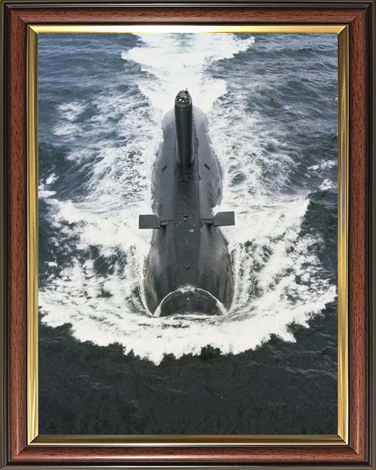 HMS Warspite (S103) Valiant Class Submarine Photo Print Bow View Royal Navy Wall Art Naval Decor Posters, Prints, & Visual Artwork Hampshire Prints 10 x 8 Classic Frame No