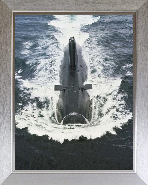HMS Warspite (S103) Valiant Class Submarine Photo Print Bow View Royal Navy Wall Art Naval Decor Posters, Prints, & Visual Artwork Hampshire Prints 10 x 8 Silver Frame No