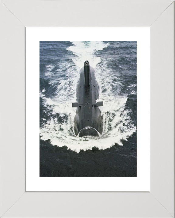 HMS Warspite (S103) Valiant Class Submarine Photo Print Bow View Royal Navy Wall Art Naval Decor Posters, Prints, & Visual Artwork Hampshire Prints 10 x 8 White Frame Yes