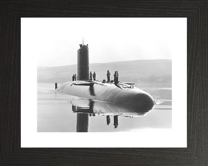 HMS Warspite (S103) Valiant Class Submarine Photo Print Starboard Reflections Royal Navy Wall Art Decor Posters, Prints, & Visual Artwork Hampshire Prints 10 x 8 Black Frame Yes