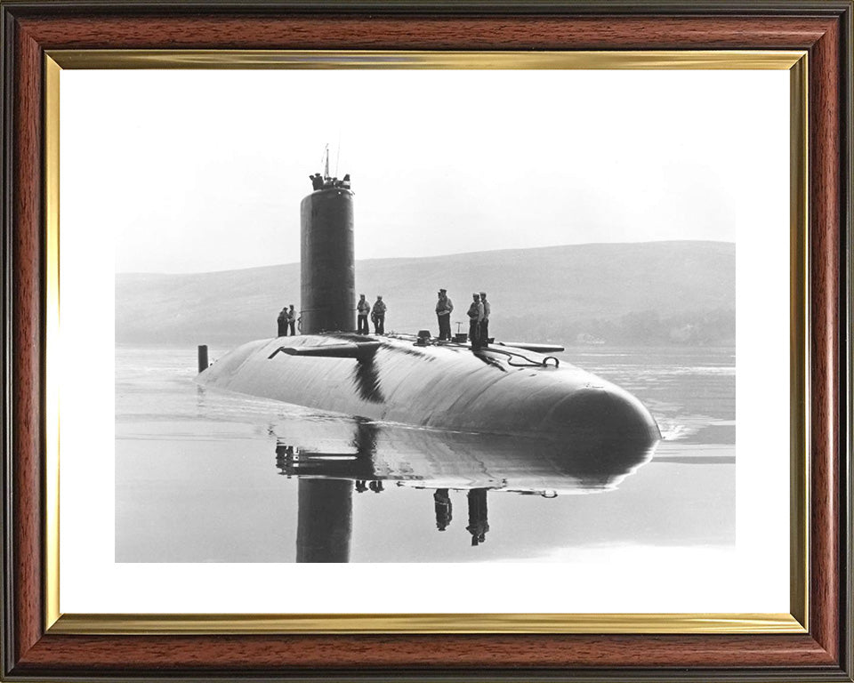 HMS Warspite (S103) Valiant Class Submarine Photo Print Starboard Reflections Royal Navy Wall Art Decor Posters, Prints, & Visual Artwork Hampshire Prints 11.7 x 8.3 (A4) Classic Frame Yes
