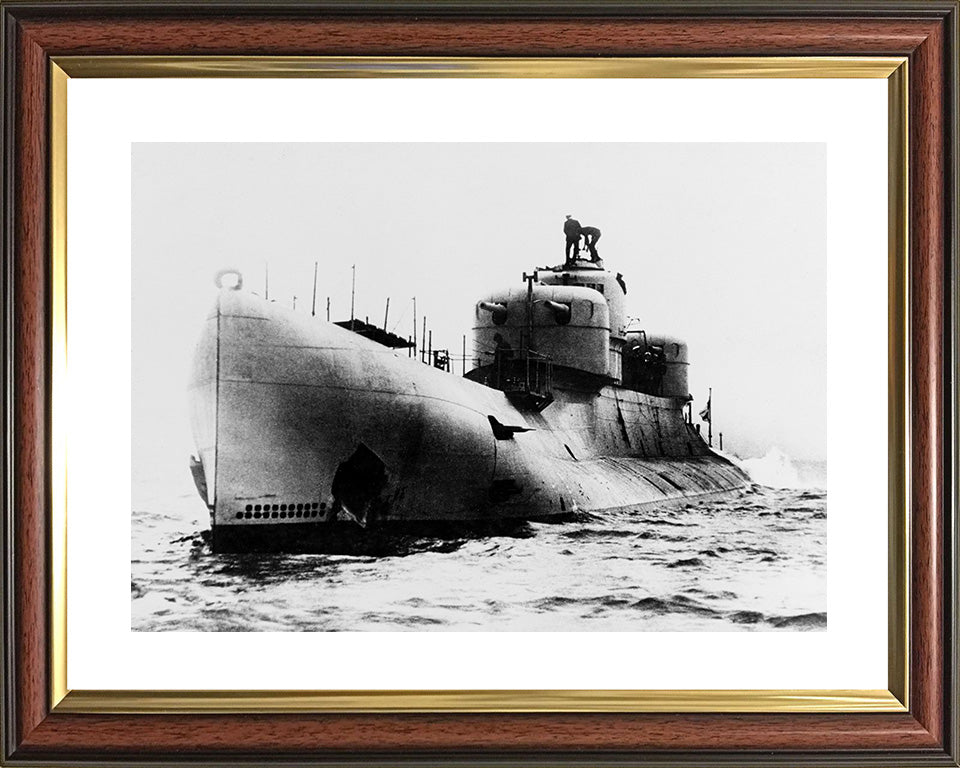 HMS X1 Submarine Photo Print Port Side Royal Navy Wall Art Naval Decor Poster Posters, Prints, & Visual Artwork Hampshire Prints 10 x 8 Classic Frame Yes