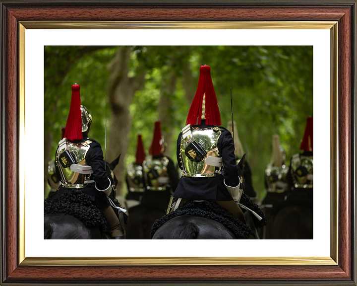 British Army Household Cavalry Troopers Riding Photo Print Wall Art Military Decor Poster Posters, Prints, & Visual Artwork Hampshire Prints 10 x 8 Classic Frame Yes