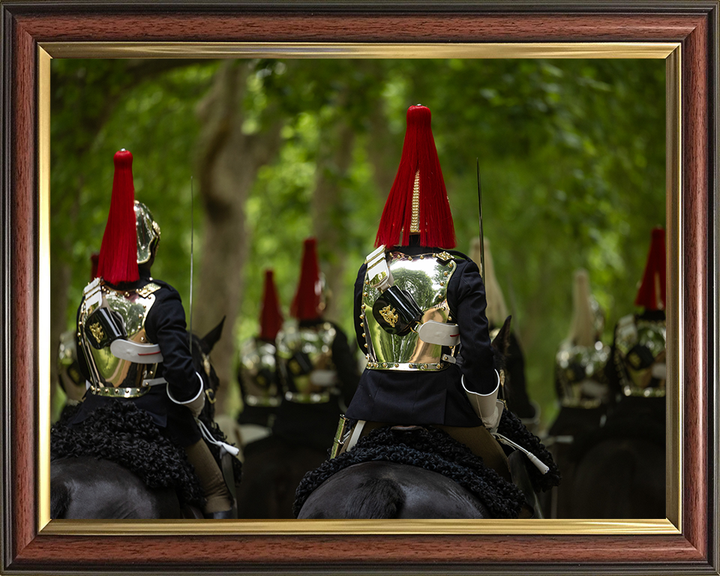 British Army Household Cavalry Troopers Riding Photo Print Wall Art Military Decor Poster Posters, Prints, & Visual Artwork Hampshire Prints 10 x 8 Classic Frame No