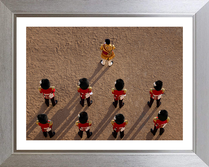 British Army Household Division Massed Bands Photo Print Wall Art Military Decor Poster Posters, Prints, & Visual Artwork Hampshire Prints 10 x 8 Silver Frame Yes