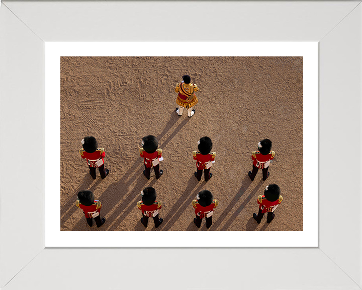 British Army Household Division Massed Bands Photo Print Wall Art Military Decor Poster Posters, Prints, & Visual Artwork Hampshire Prints 10 x 8 White Frame Yes