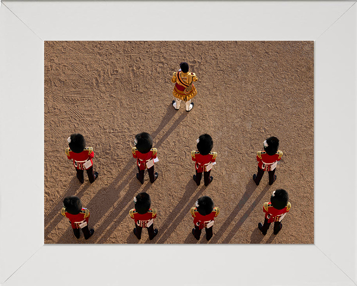 British Army Household Division Massed Bands Photo Print Wall Art Military Decor Poster Posters, Prints, & Visual Artwork Hampshire Prints 10 x 8 White Frame No