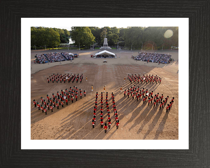 British Army Household Division Massed Bands Photo Print Wall Art Military Decor Posters, Prints, & Visual Artwork Hampshire Prints 10 x 8 Black Frame Yes