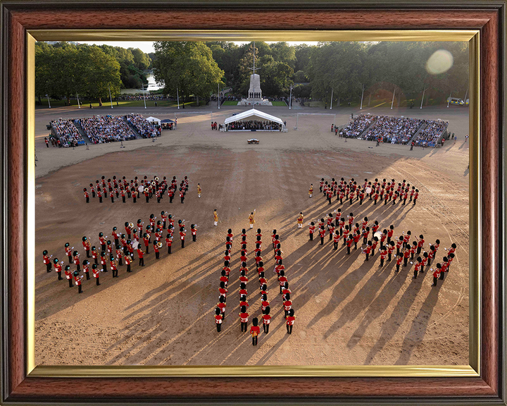 British Army Household Division Massed Bands Photo Print Wall Art Military Decor Posters, Prints, & Visual Artwork Hampshire Prints 10 x 8 Classic Frame No