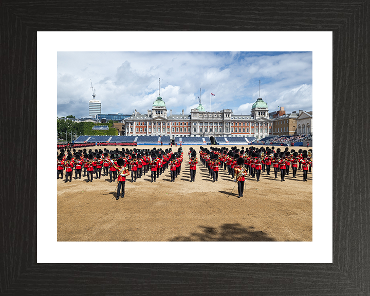 British Army Household Division Trooping the Colour Rehearsal Photo Print Wall Art Military Decor Posters, Prints, & Visual Artwork Hampshire Prints 10 x 8 Black Frame Yes
