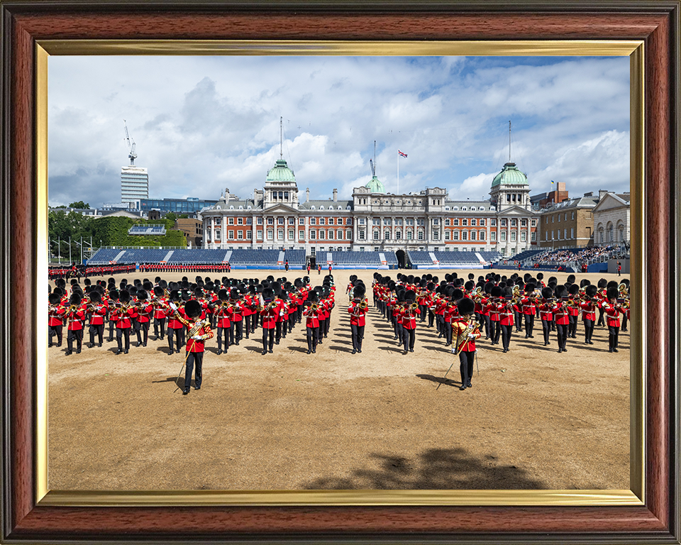 British Army Household Division Trooping the Colour Rehearsal Photo Print Wall Art Military Decor Posters, Prints, & Visual Artwork Hampshire Prints 10 x 8 Classic Frame No