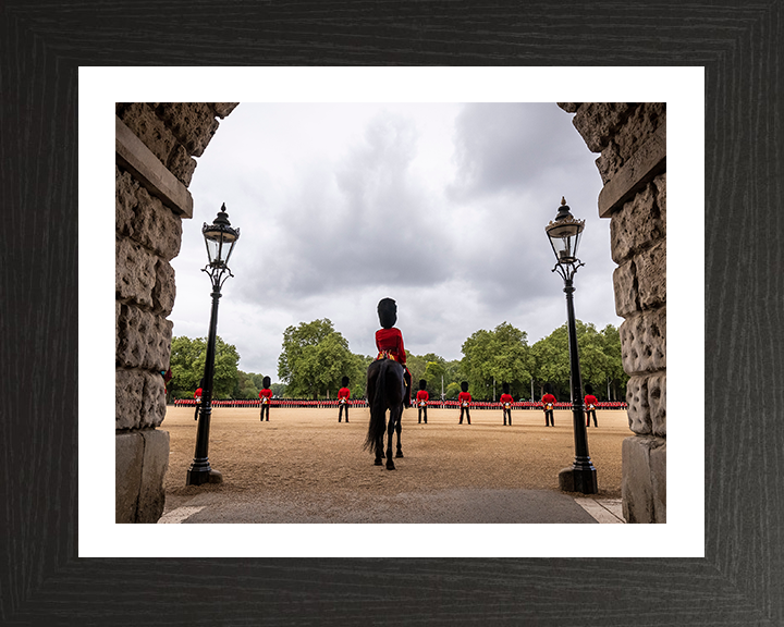 British Army Household Division on parade on Horseguards Photo Print Wall Art Military Decor Posters, Prints, & Visual Artwork Hampshire Prints 10 x 8 Black Frame Yes