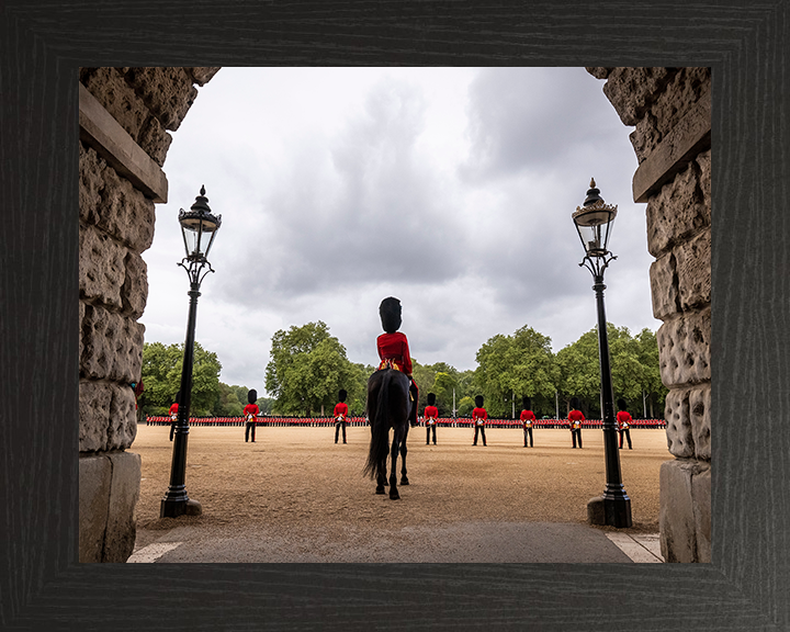 British Army Household Division on parade on Horseguards Photo Print Wall Art Military Decor Posters, Prints, & Visual Artwork Hampshire Prints 10 x 8 Black Frame No