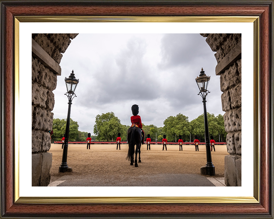 British Army Household Division on parade on Horseguards Photo Print Wall Art Military Decor Posters, Prints, & Visual Artwork Hampshire Prints 10 x 8 Classic Frame Yes