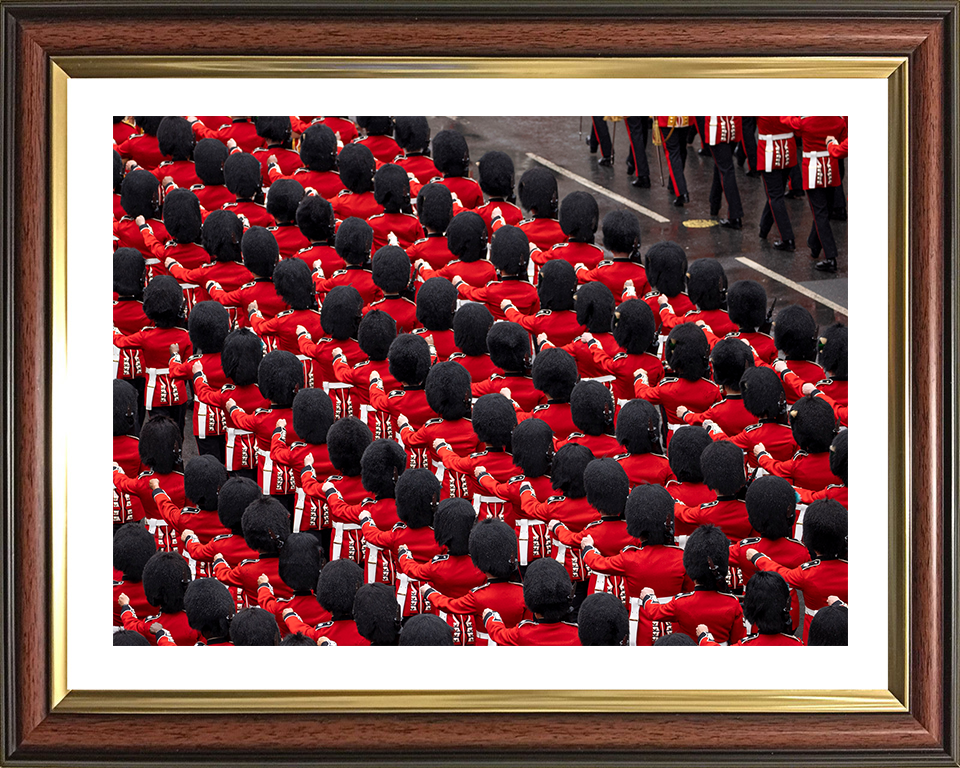 British Army Household Division March Past London Photo Print Wall Art Military Decor Posters, Prints, & Visual Artwork Hampshire Prints 10 x 8 Classic Frame Yes