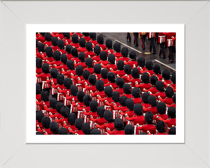 British Army Household Division March Past London Photo Print Wall Art Military Decor Posters, Prints, & Visual Artwork Hampshire Prints 10 x 8 White Frame Yes