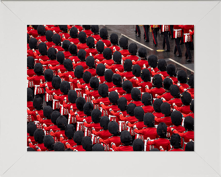 British Army Household Division March Past London Photo Print Wall Art Military Decor Posters, Prints, & Visual Artwork Hampshire Prints 10 x 8 White Frame No