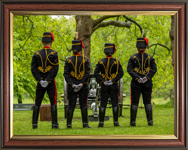 British Army King’s Troop Royal Horse Artillery Stood at Ease Photo Print Wall Art Military Decor Posters, Prints, & Visual Artwork Hampshire Prints 10 x 8 Classic Frame No