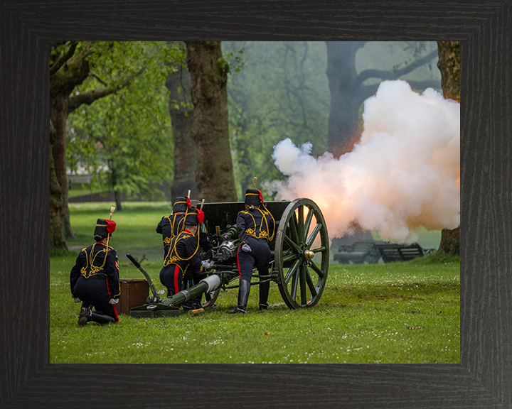 British Army King’s Troop Royal Horse Artillery Gun Salute Photo Print Wall Art Military Decor Posters, Prints, & Visual Artwork Hampshire Prints