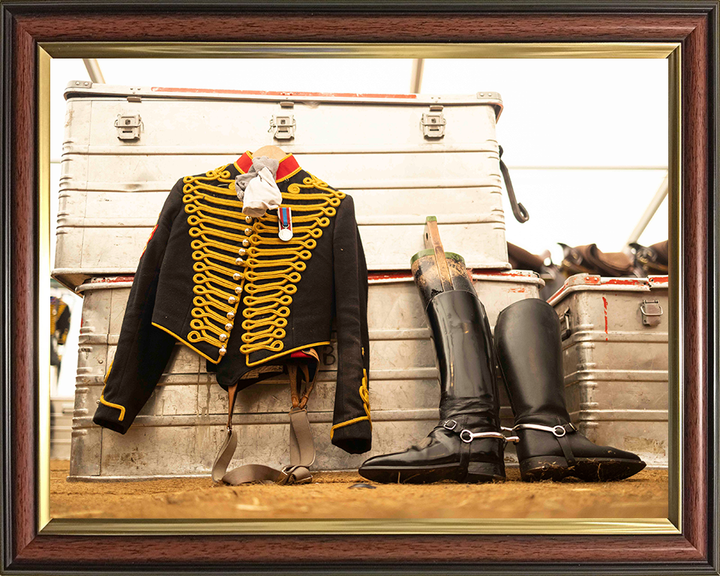 Kings Troop uniform hanging before parade Photo Print - British Army Posters, Prints, & Visual Artwork Hampshire Prints 10 x 8 Classic Frame No