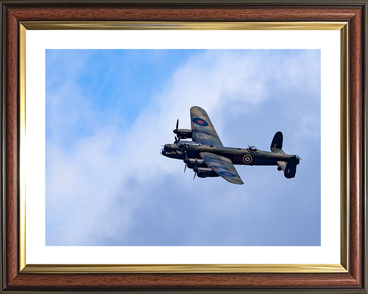 RAF BBMF Lancaster Bomber in Flight 2025 Photo Print Royal Air Force Aircraft Wall Art Aviation Decor Posters, Prints, & Visual Artwork Hampshire Prints 10 x 8 Classic Frame Yes