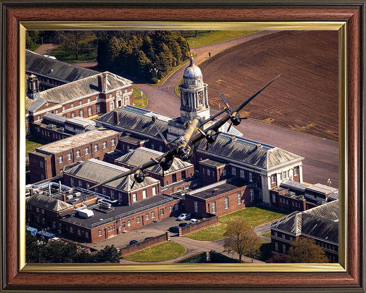 RAF Avro Lancaster over RAF College Cranwell Royal Air Force Aircraft Photo Print Wall Art Aviation Decor UK Posters, Prints, & Visual Artwork Hampshire Prints 10 x 8 Classic Frame No