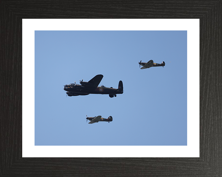 RAF Battle of Britain Memorial Flight Photo Print - Royal Air Force Aircraft Posters, Prints, & Visual Artwork Hampshire Prints 10 x 8 Black Frame Yes