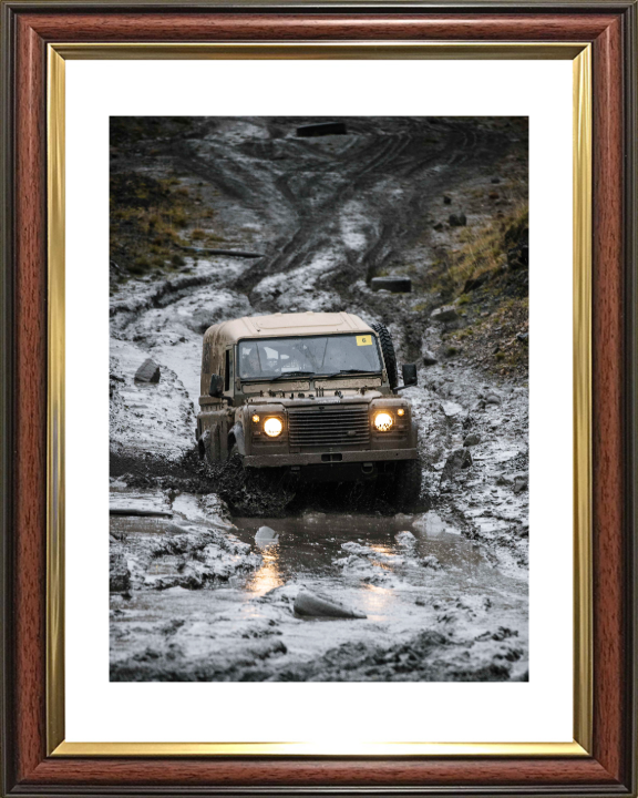 British Army Land Rover Wolf Vehicle Photo Print Wall Art Military Decor Posters Posters, Prints, & Visual Artwork Hampshire Prints 10 x 8 Classic Frame Yes