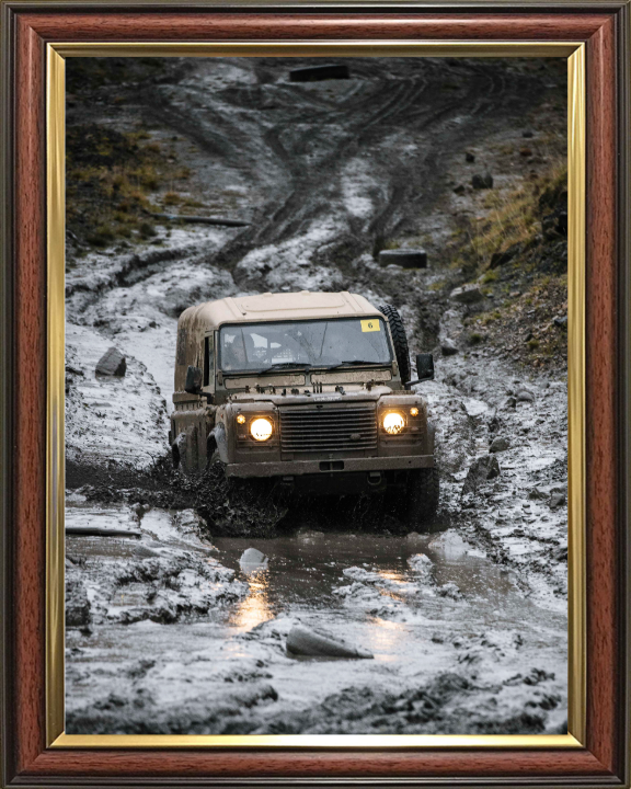British Army Land Rover Wolf Vehicle Photo Print Wall Art Military Decor Posters Posters, Prints, & Visual Artwork Hampshire Prints 10 x 8 Classic Frame No