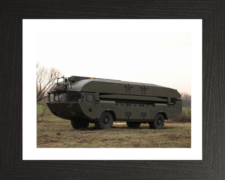 British Army M3 Amphibious Bridging Vehicle Photo Print Wall Art Military Decor Poster Posters, Prints, & Visual Artwork Hampshire Prints 10 x 8 Black Frame Yes