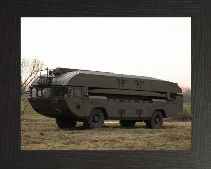 British Army M3 Amphibious Bridging Vehicle Photo Print Wall Art Military Decor Poster Posters, Prints, & Visual Artwork Hampshire Prints 10 x 8 Black Frame No