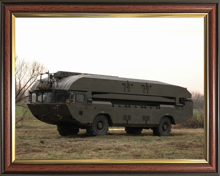 British Army M3 Amphibious Bridging Vehicle Photo Print Wall Art Military Decor Poster Posters, Prints, & Visual Artwork Hampshire Prints 10 x 8 Classic Frame No
