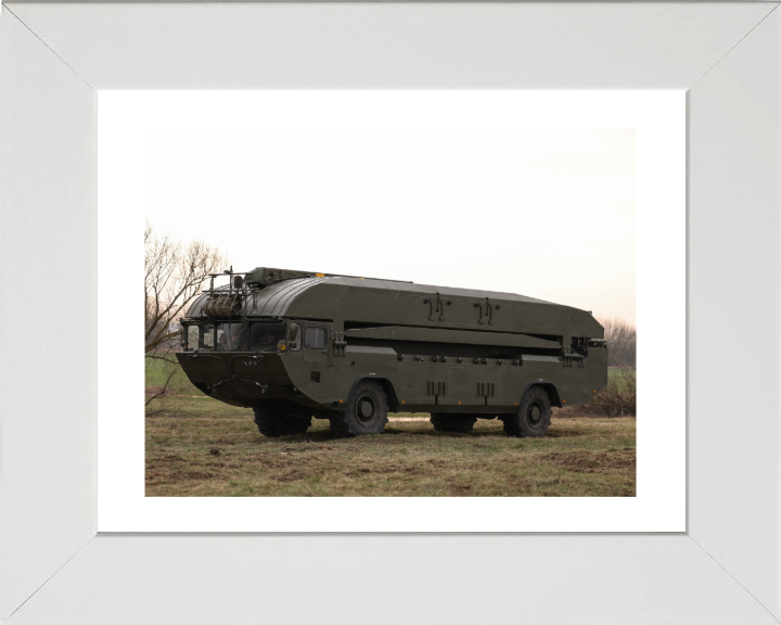 British Army M3 Amphibious Bridging Vehicle Photo Print Wall Art Military Decor Poster Posters, Prints, & Visual Artwork Hampshire Prints 10 x 8 White Frame Yes