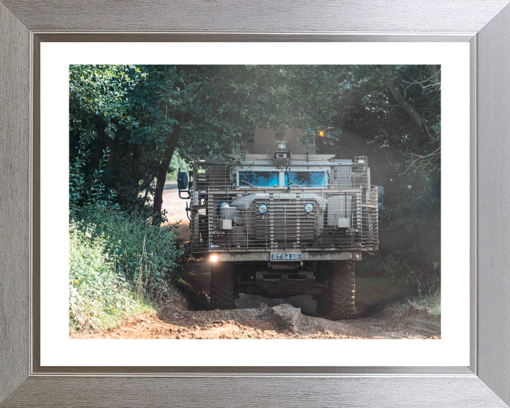 Mastiff Protected Patrol Vehicle 2024 British Army Vehicle Photo Print Wall Art Military Decor UK Posters, Prints, & Visual Artwork Hampshire Prints 10 x 8 Silver Frame Yes